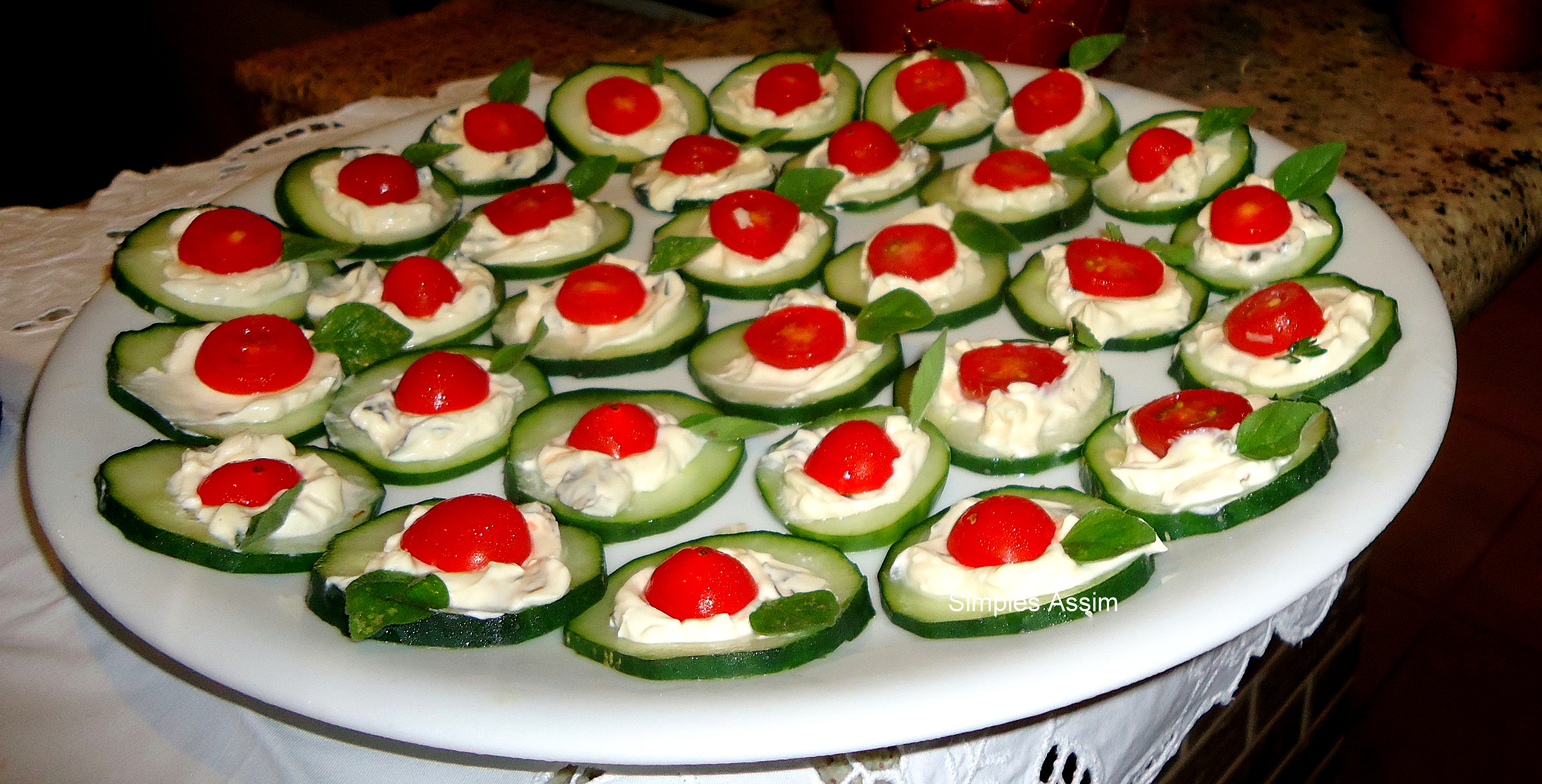 Canapes De Pepino Com Cream Cheese Simples Assim