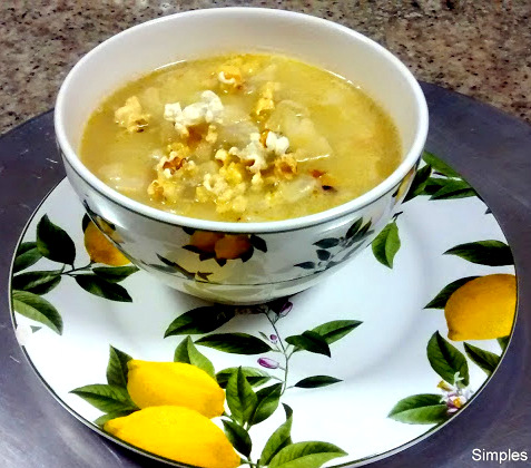 sopa de couve flor e gorgonzola