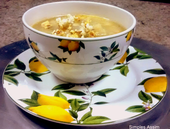 sopa de couve flor e gorgonzola