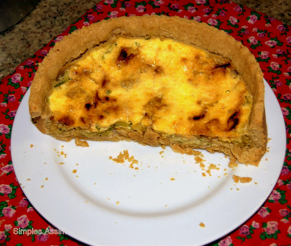 torta de cebolas e abobrinha