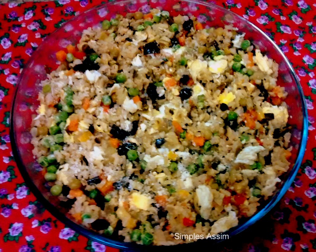 arroz integral na panela de pressão