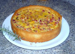 Vale a pena fazer de novo - Torta de queijo, presunto e tomates