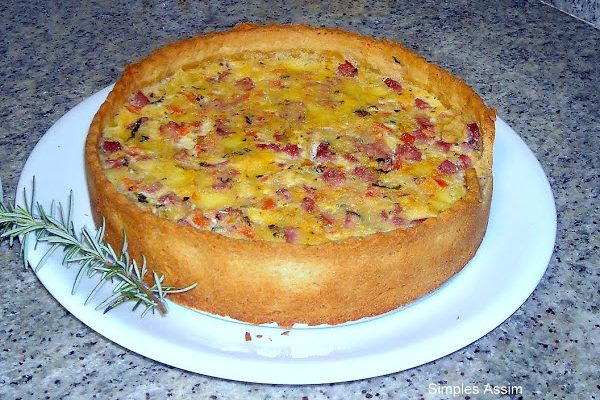 Vale a pena fazer de novo - Torta de queijo, presunto e tomates