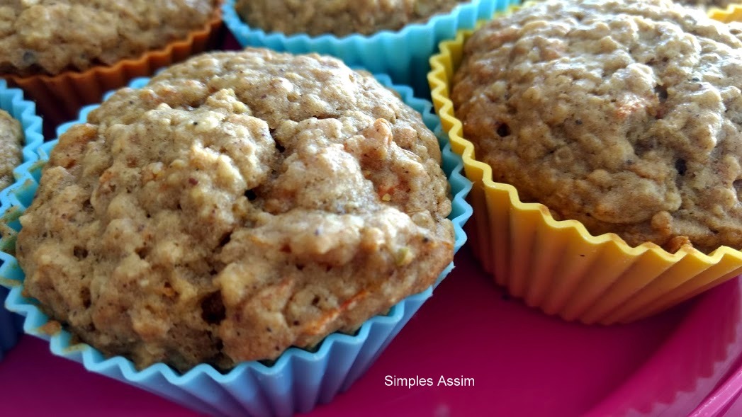 muffin de maçã, cenoura e aveia jpg