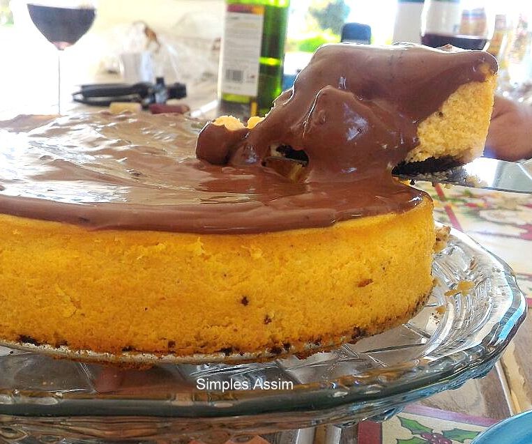 cheesecake de bolo de cenoura