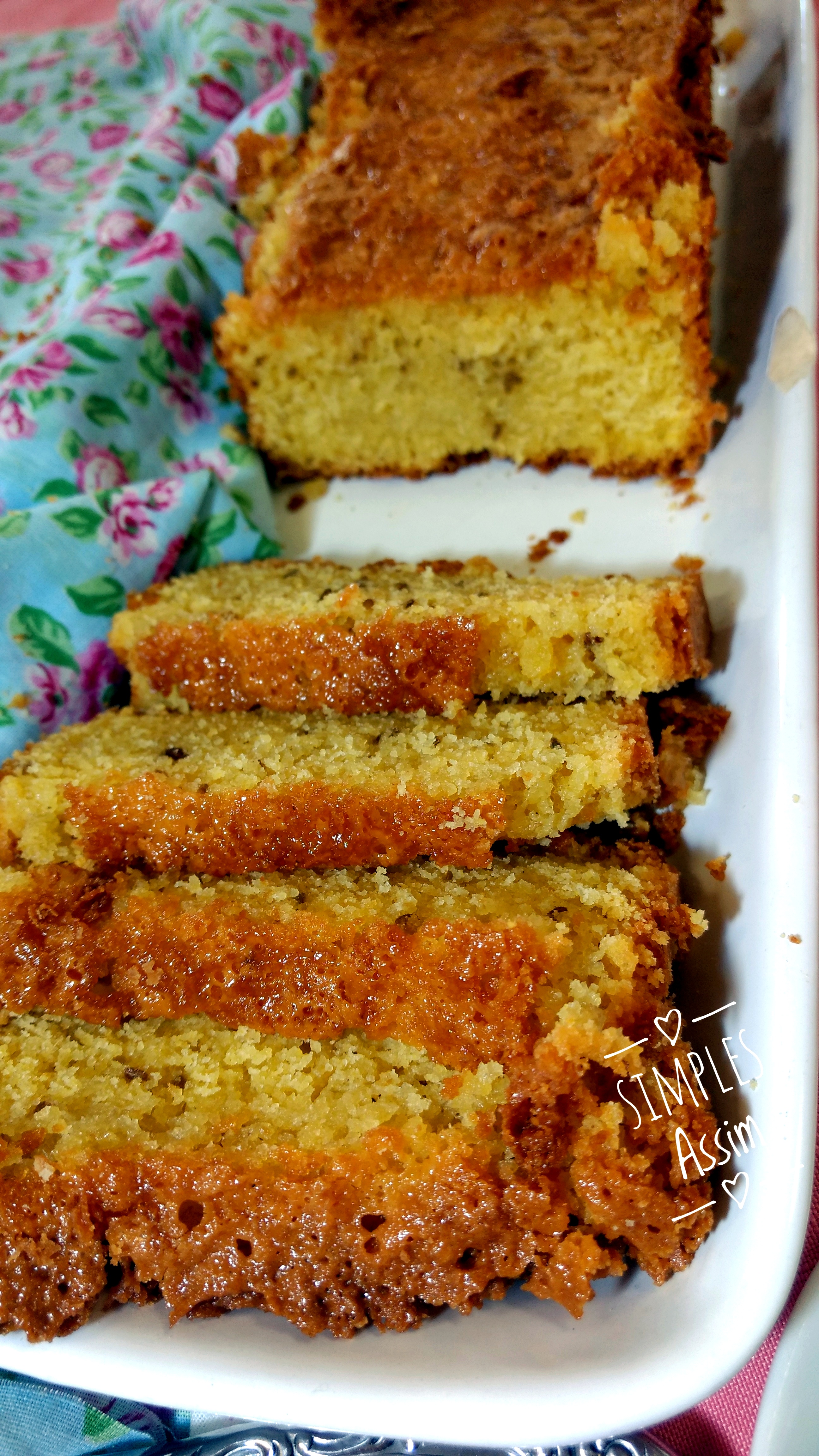 Bolo de fubá com leite de coco