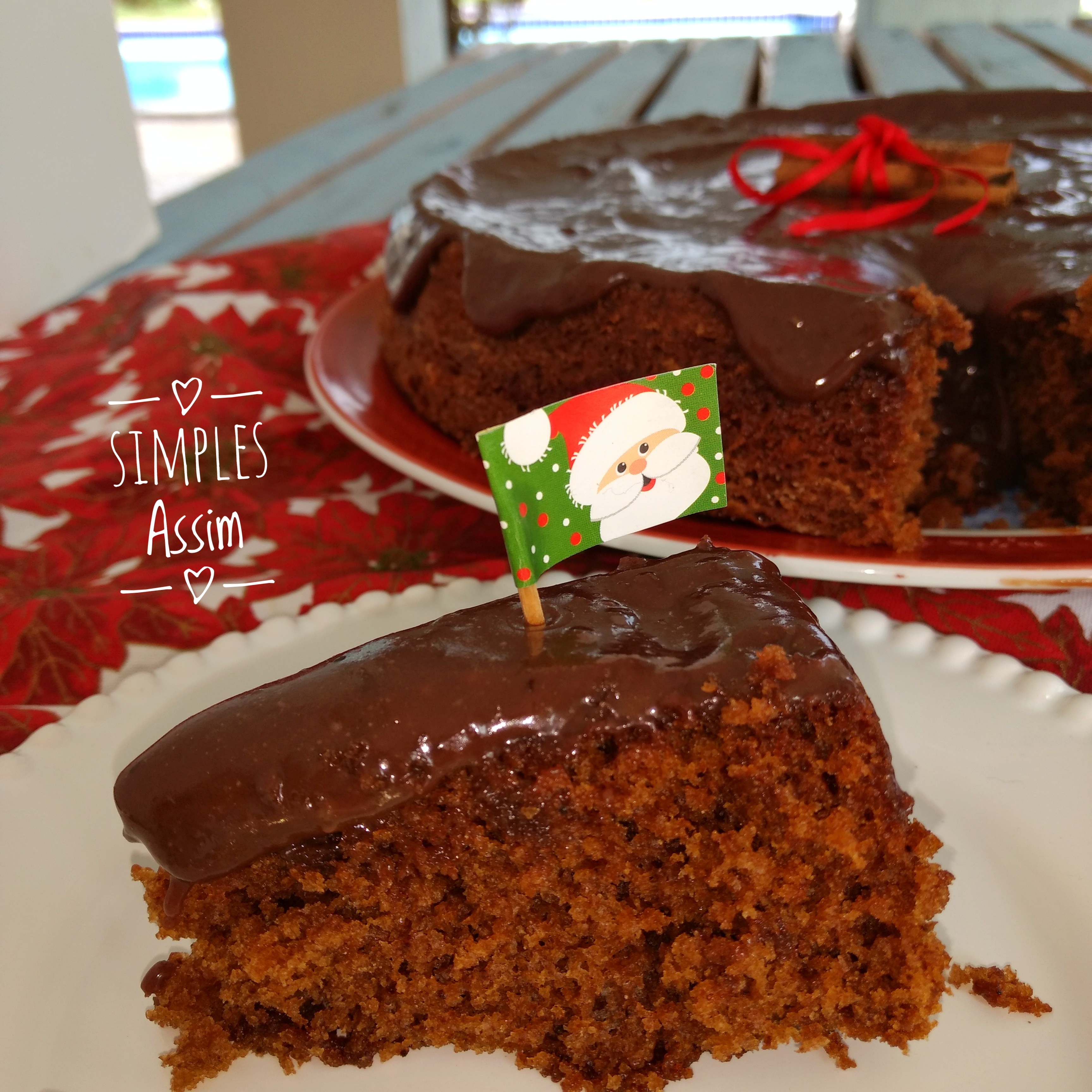 Receita de bolo de chocolate com mel e especiarias para o Natal, jogo de  bolo de chocolate 