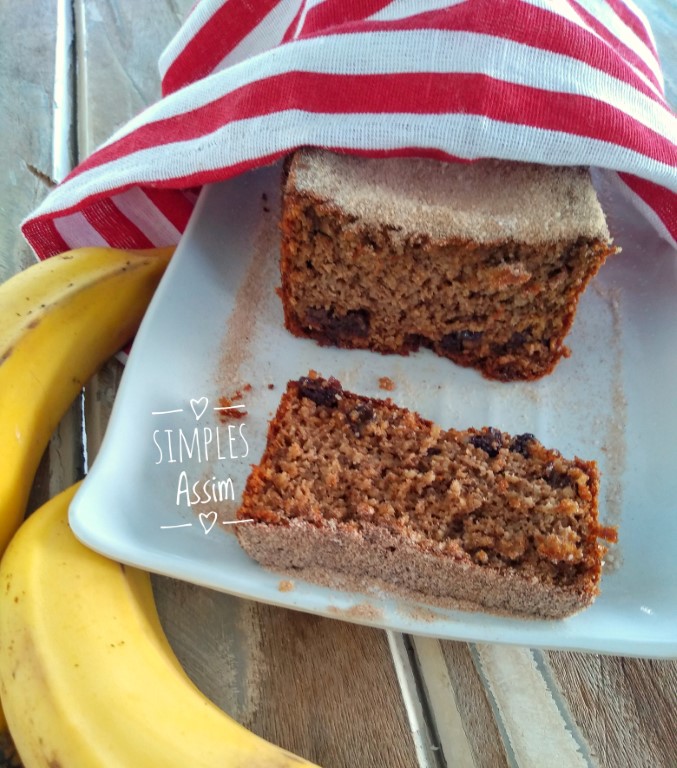 Esse Bolo de banana sem farinha e sem açúcar não leva glúten