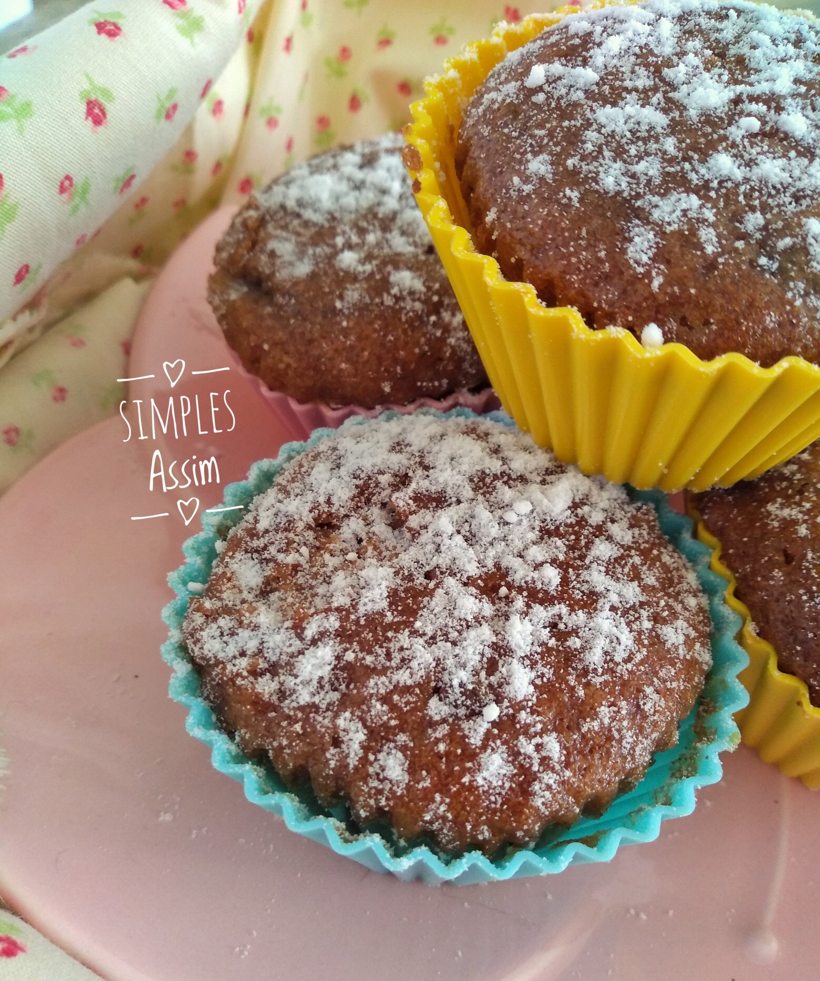 Muffins de banana com chocolate Simples Assim