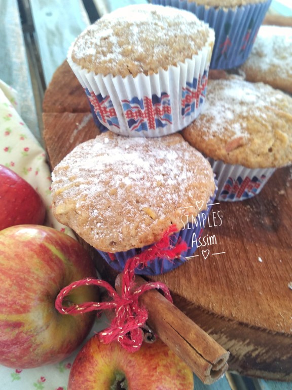 Esse Muffins de maçã e canela não levam glúten e ficam deliciosos.