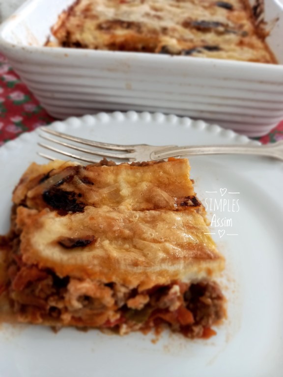 Pastellon de carne moída é um prato típico de Porto Rico. É delicioso.